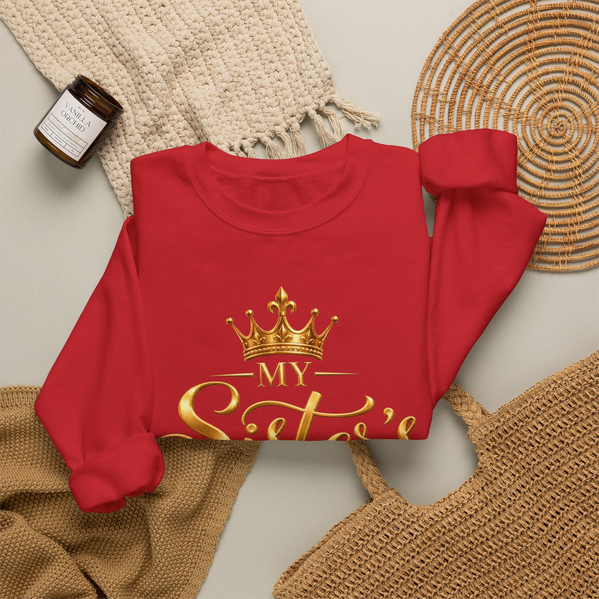 My Sister’s Keeper Gold Script Crewneck