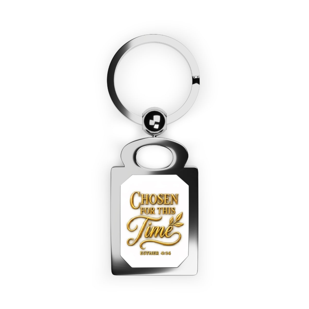 Rectangle Keyring — "Chosen for This Time" Inspirational Photo Keychain