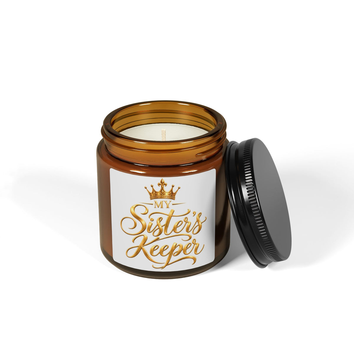 Soy Candle — "My Sister's Keeper" Amber Jar (Scented)