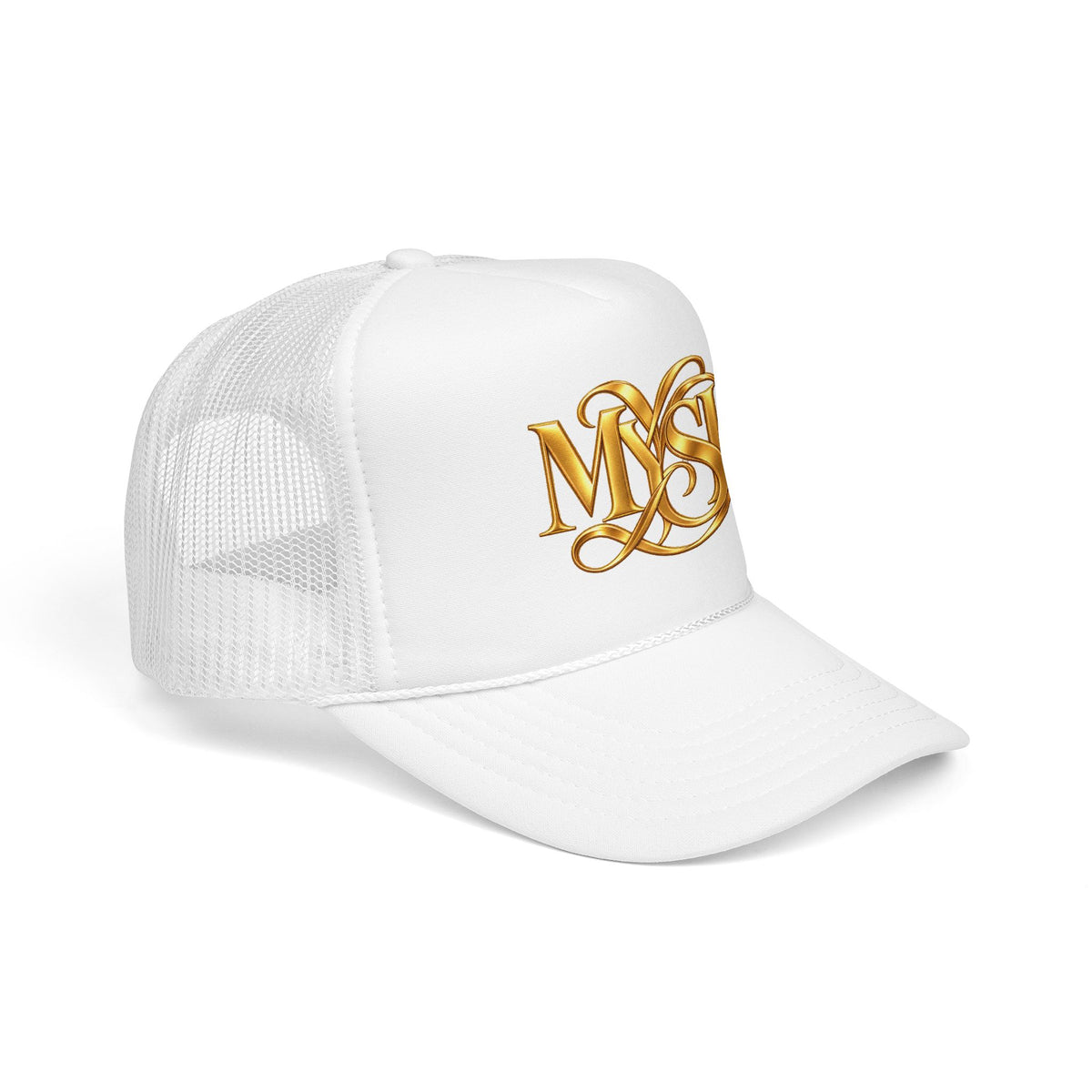 Gold Monogram Trucker Hat