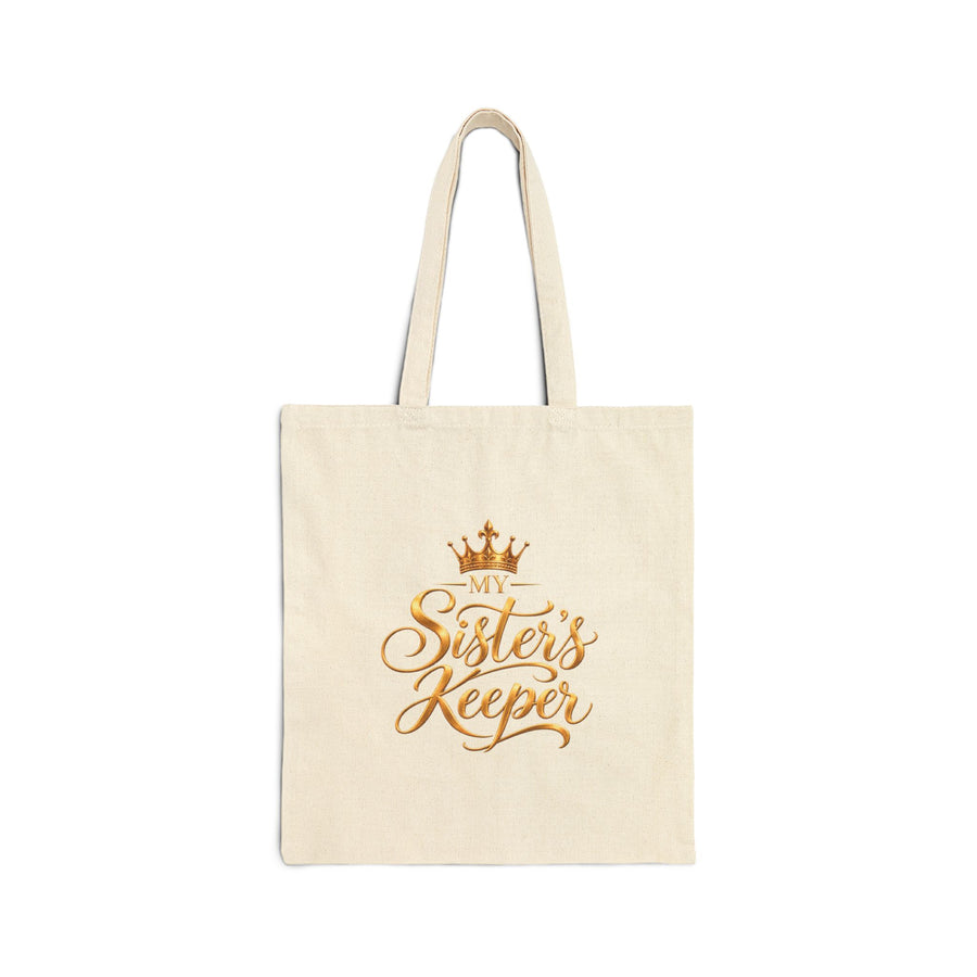Sisters Keeper Cotton Tote Bag – ‘My Sister’s Keeper’ Gold Script Canvas Shopper