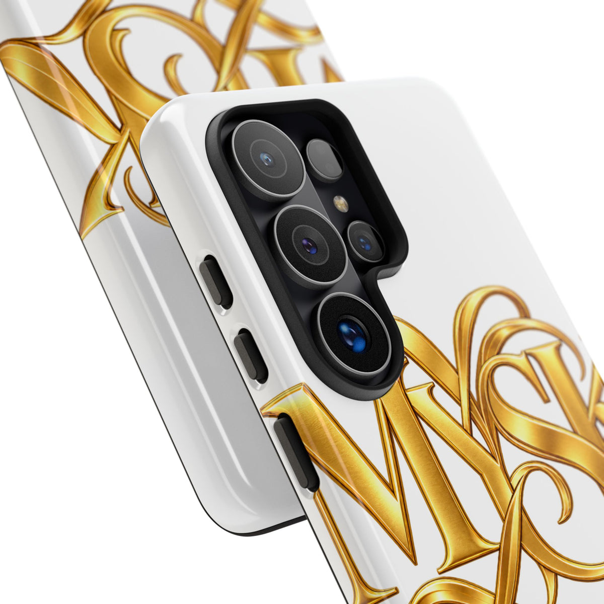 Gold Script Phone Case — 'MYSK' Elegant Monogram Tough Case