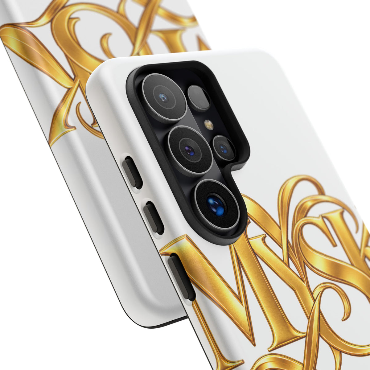 Gold Script Phone Case — 'MYSK' Elegant Monogram Tough Case