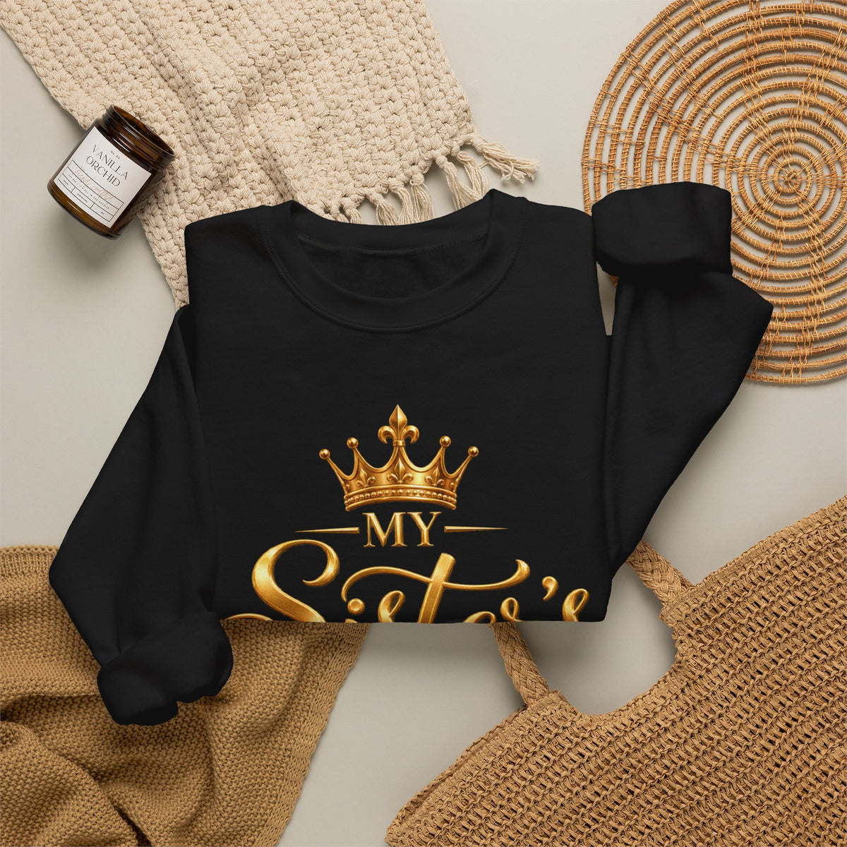 My Sister’s Keeper Gold Script Crewneck