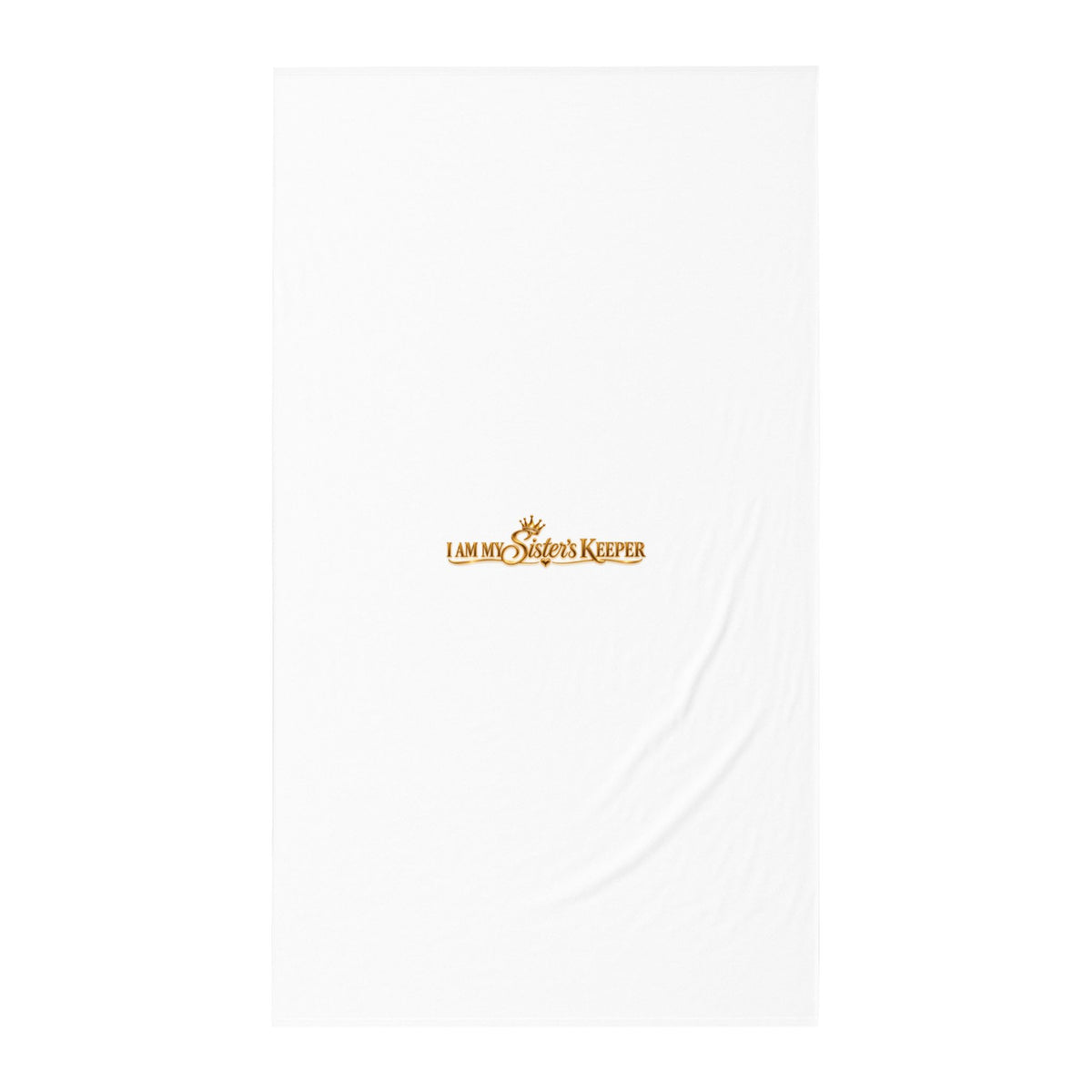 Twin Sheet — "I Am My Sister's Keeper" Embroidered White Flat Sheet