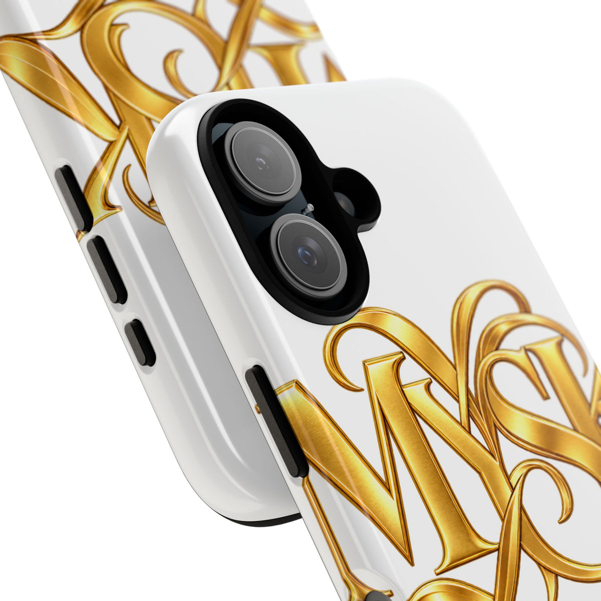 Gold Script Phone Case — 'MYSK' Elegant Monogram Tough Case