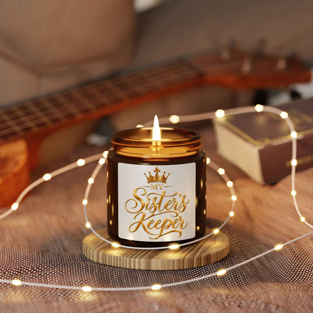 Soy Candle — "My Sister's Keeper" Amber Jar (Scented)