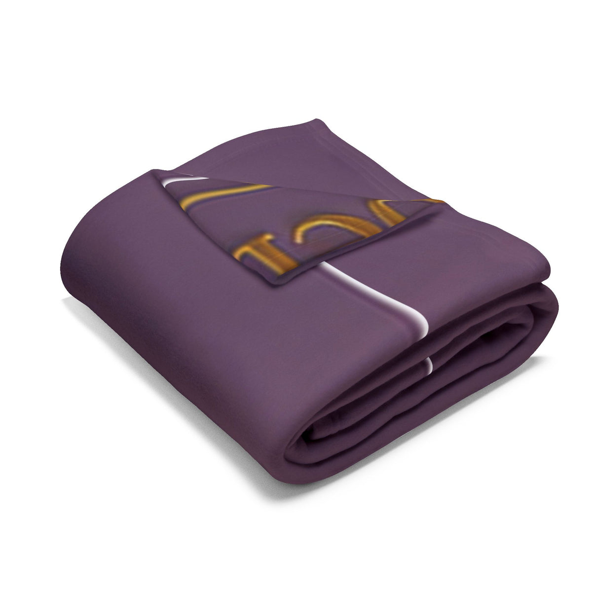 My Sister's Keeper Arctic Fleece Blanket — Purple Gold Heart Sisterhood Throw