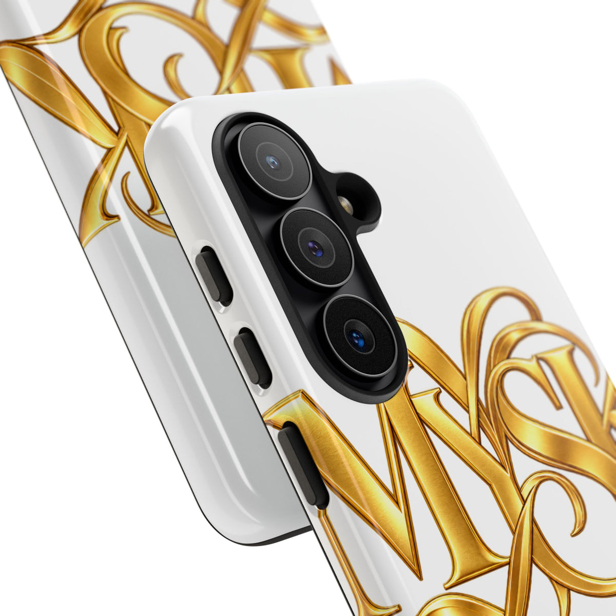 Gold Script Phone Case — 'MYSK' Elegant Monogram Tough Case